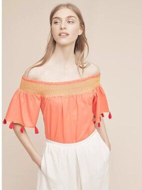 Banjanan Tasseled Off-The-Shoulder Top